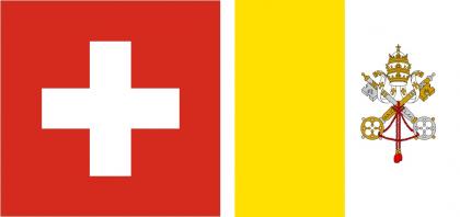 Switzerland and Vatican City flags